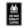 thumbnail image 1 of Signs ByLITA Portrait Round Use High Visibility Clothes Sign (Black) - Medium, 1 of 7