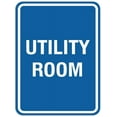 thumbnail image 1 of Signs ByLITA Portrait Round Utility room Sign - Laser-Engraved Lettering | Durable ABS Plastic | Vibrant Colors | Powerful Foam Tape (Blue) - Small, 1 of 2