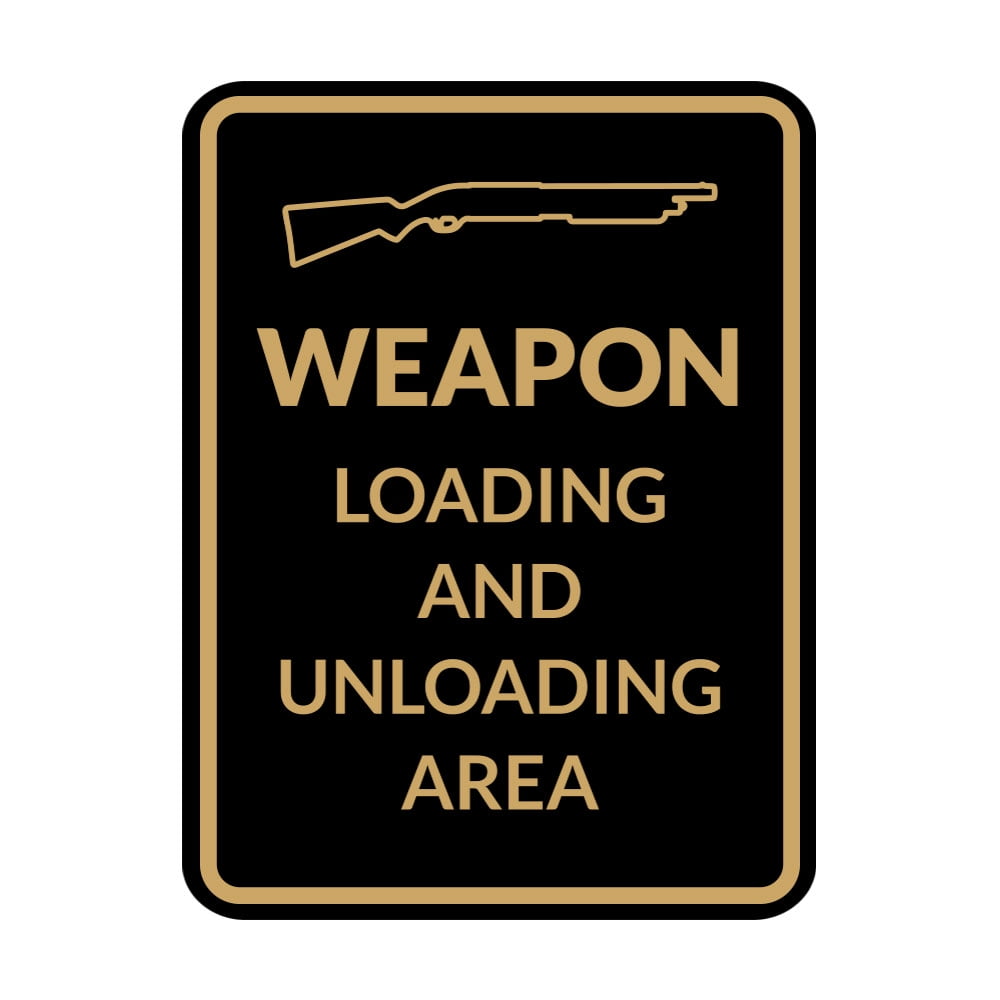 Signs ByLITA Portrait Round Weapon Loading And Unloading Area Door or ...