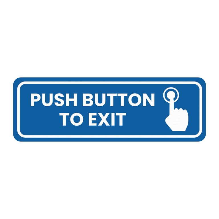 Push Button For Assistance Sign - 7x10 Inch Plastic Safety Sign For Businesses