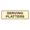thumbnail image 1 of Signs ByLITA Serving Platters Sign (Ivory/Dark Brown) - Large, 1 of 7