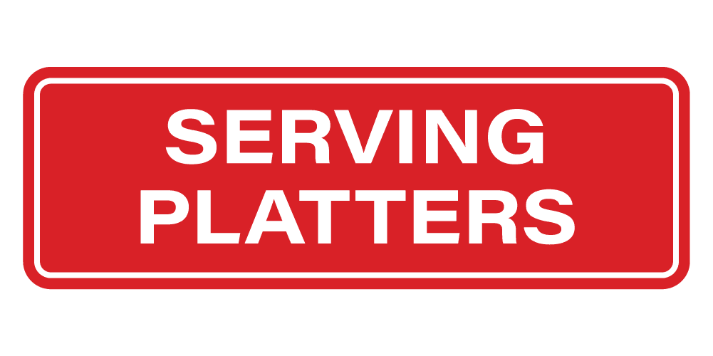 Signs ByLITA Serving Platters Sign (Red) - Large - Walmart.com