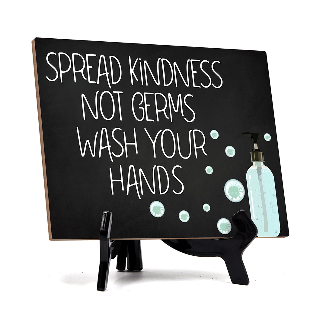 Signs ByLITA Spread Kindness Not Germs Wash Your Hands, Hygiene Sign, 6 ...