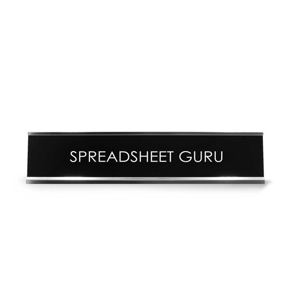 Signs ByLITA Spreadsheet Guru Novelty Desk Sign