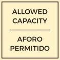 thumbnail image 1 of Signs ByLITA Square Allowed Capacity Door or Wall Sign | Spanish Bilingual Business And Office Signs (Ivory/Dark Brown) - Large, 1 of 8