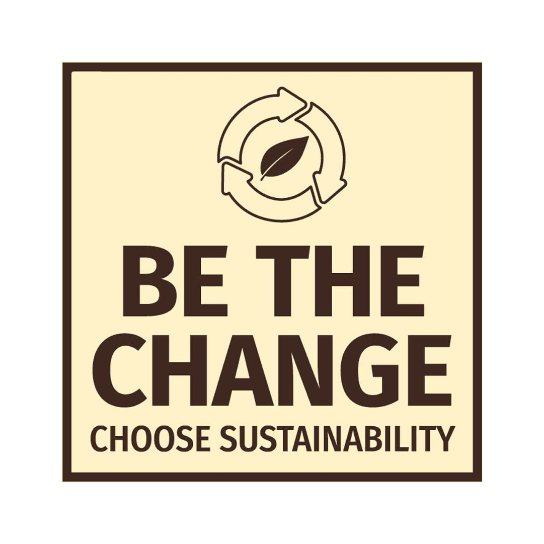Signs ByLITA Square Be the Change, Choose Sustainability Sign (Ivory ...