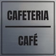 thumbnail image 1 of Signs ByLITA Square Cafeteria Door or Wall Sign | Spanish Bilingual Business and Office Signs (Brushed Silver) - Small, 1 of 8