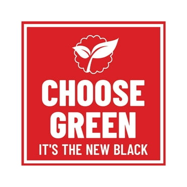 Signs ByLITA Square Choose Green: It's the New Black Sign (Red) - Large