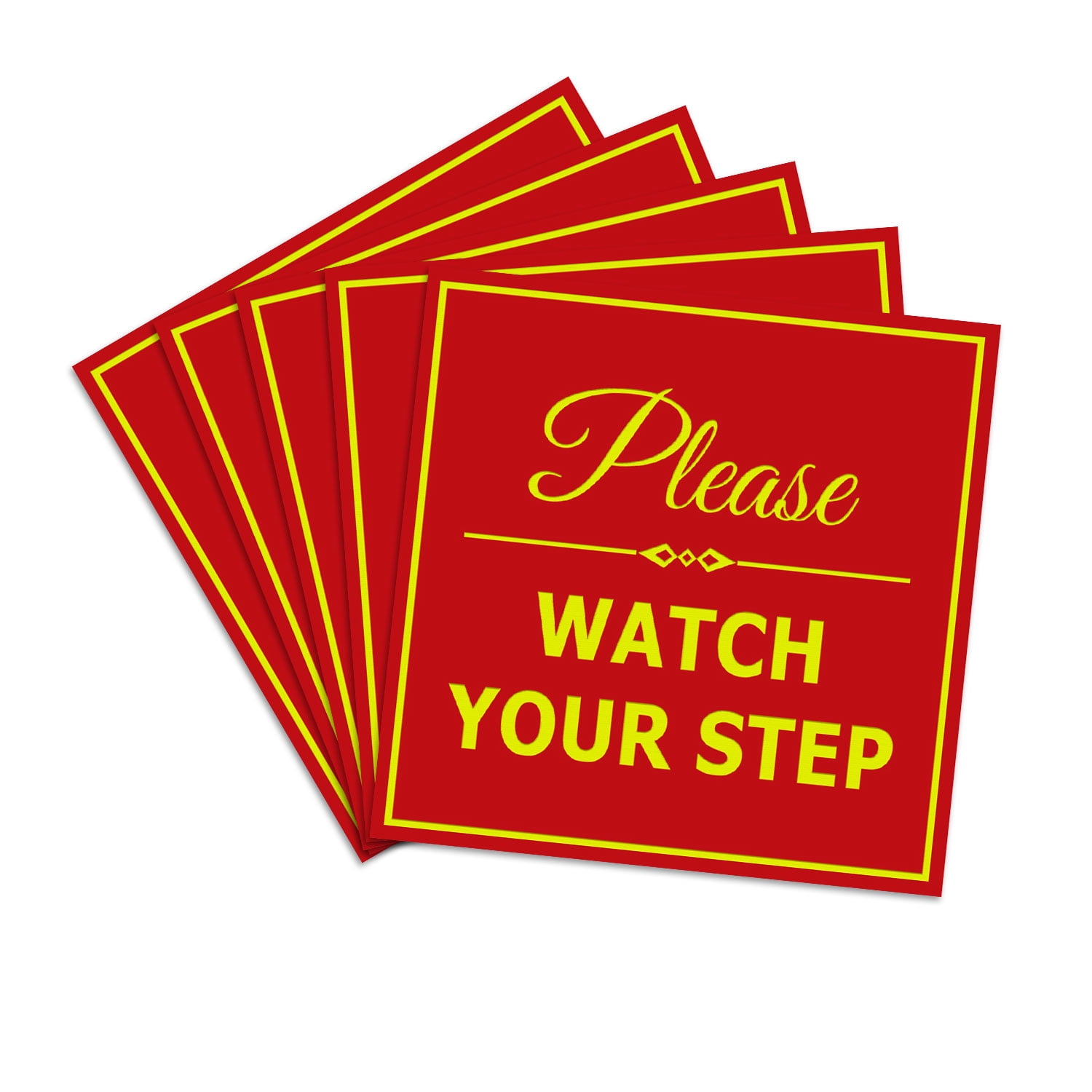 Step Please R Signs ByLITA Square Classy Please Watch Your Step Sign | Safety Sign ...