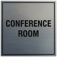 thumbnail image 1 of Signs ByLITA Square Conference Room Sign - Easy Installation | Durable Material (Brushed Silver) - Small, 1 of 3