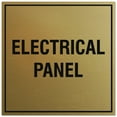 thumbnail image 1 of Signs ByLITA Square Electrical Panel Sign - Easy Installation | Durable Material (Brushed Gold) - Medium, 1 of 3