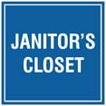 thumbnail image 1 of Signs ByLITA Square Janitors Closet Sign - Easy Installation | Durable Material (Blue) - Small, 1 of 3