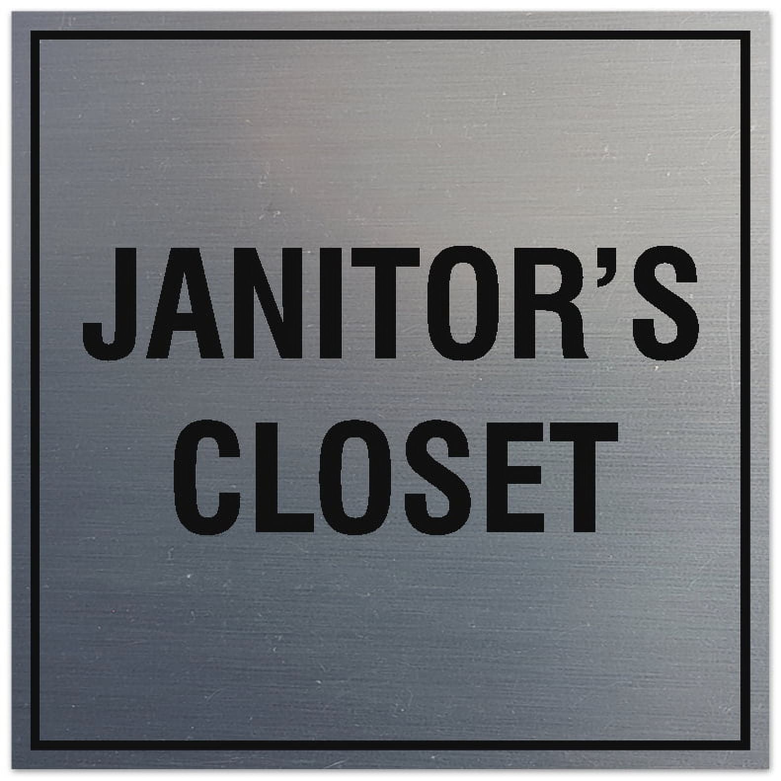 Signs ByLITA Square Janitors Closet Sign - Easy Installation | Durable ...