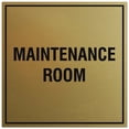 thumbnail image 1 of Signs ByLITA Square Maintenance Room Sign - Easy Installation | Durable Material (Brushed Gold) - Small, 1 of 3
