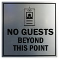 thumbnail image 1 of Signs ByLITA Square No Guests Beyond this Point Graphic Sign (Brushed Silver) - Medium, 1 of 6