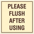 thumbnail image 1 of Signs ByLITA Square Please Flush After Using Sign - Easy Installation | Durable Material (Ivory/Dark Brown) - Large, 1 of 3