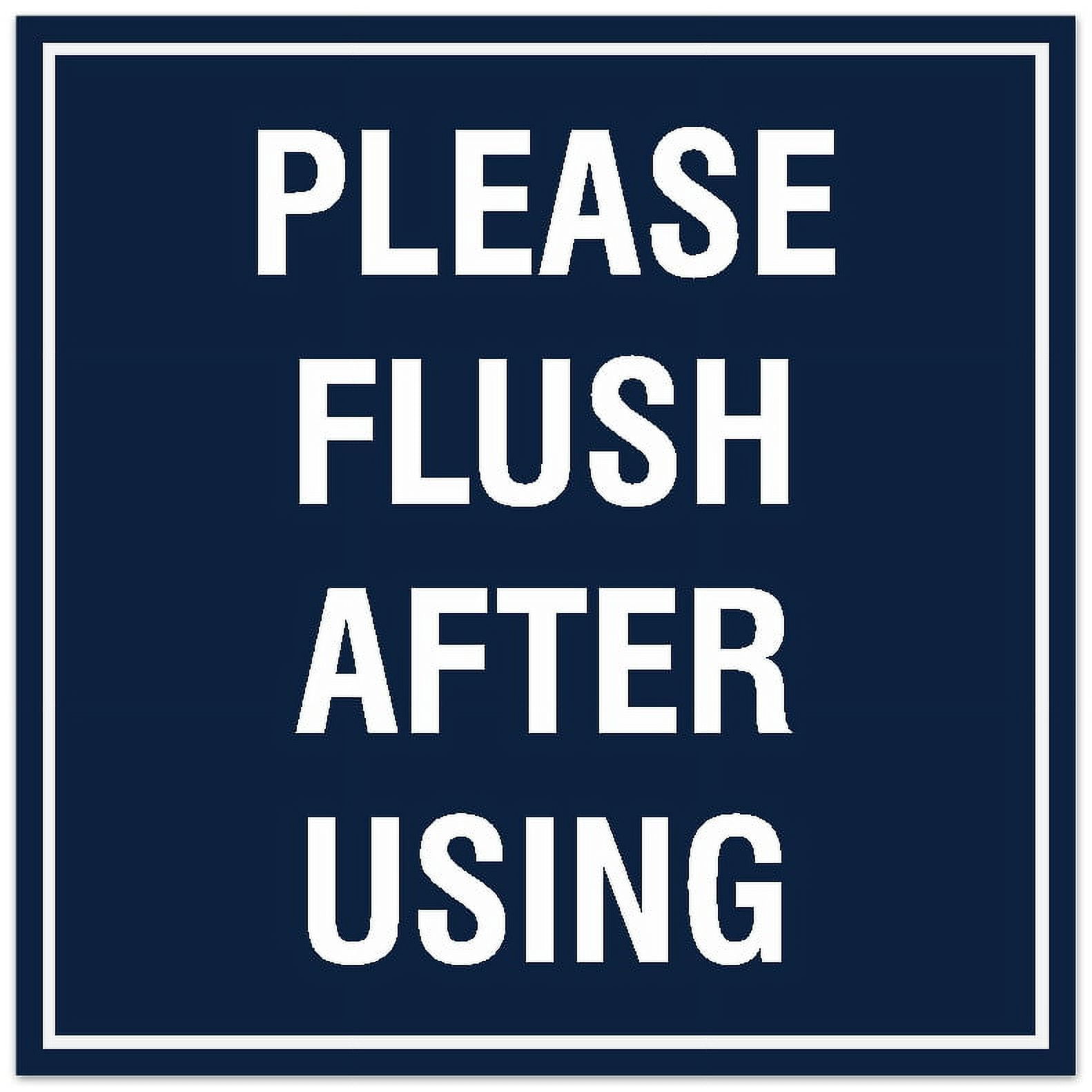 Signs ByLITA Square Please Flush After Using Sign - Easy Installation ...