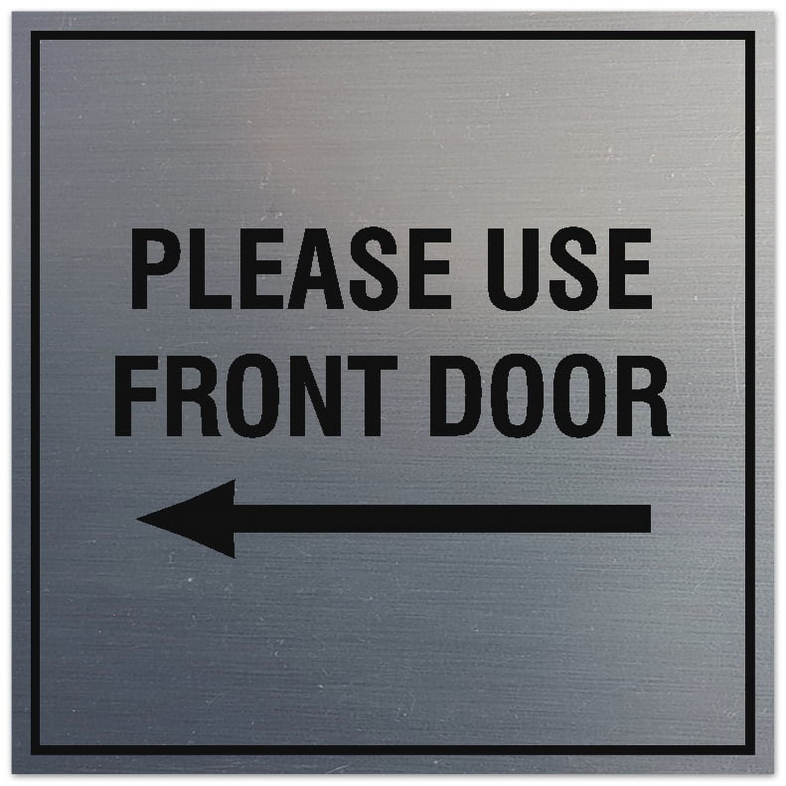 Signs ByLITA Square Please Use Front Door Left Sign - Easy Installation ...