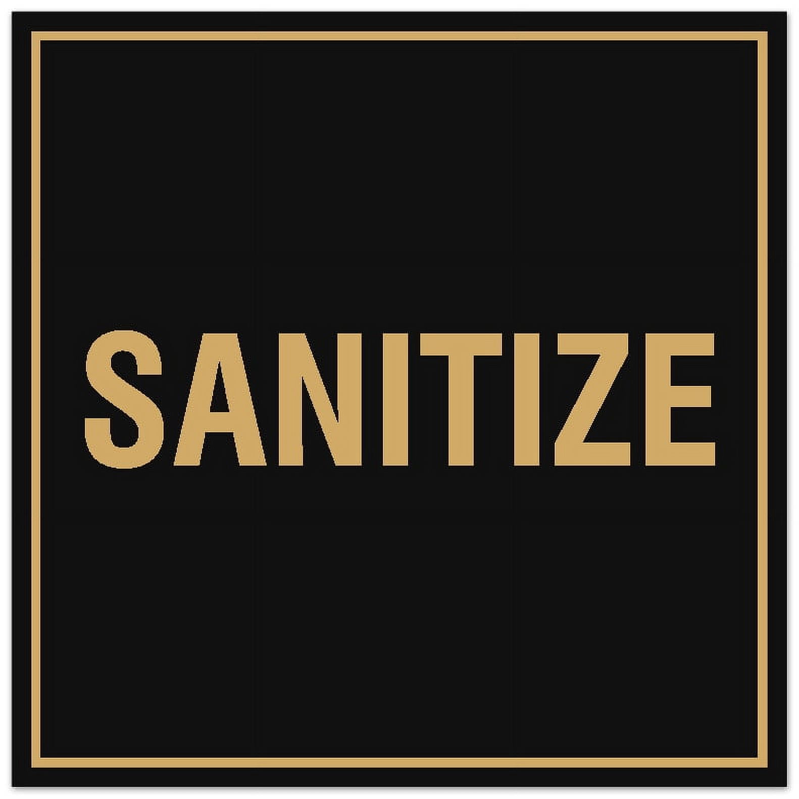 Red Sanitize Sign Signs ByLITA Square Sanitize Sign - Easy Installation | Durable ...