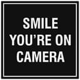thumbnail image 1 of Signs ByLITA Square Smile You're on Camera Sign - Easy Installation | Durable Material (Black) - Medium, 1 of 3