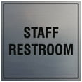 thumbnail image 1 of Signs ByLITA Square Staff Restroom Sign - Easy Installation | Durable Material (Brushed Silver) - Small, 1 of 3