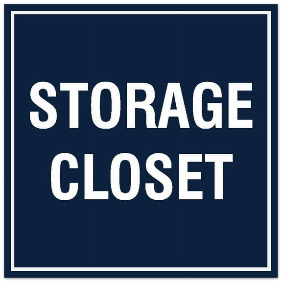 Signs ByLITA Square Storage Closet Sign - Easy Installation | Durable Material (Red) - Large