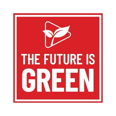 Signs ByLITA Square The Future is Green Sign (Red) - Large