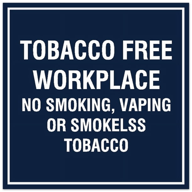 tobacco free workplace signs Signs ByLITA Square Tobacco Free Workplace Sign - Easy Installation |  Durable Material (Navy Blue / White) - Small