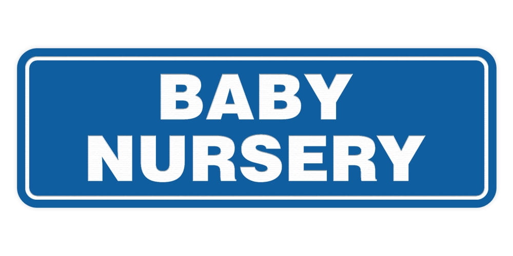 Signs ByLITA Standard Baby Nursery Sign (Blue) - Small - Walmart.com