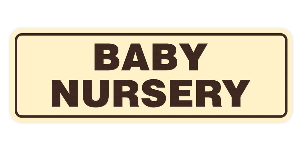 Infant Entry Sign Signs ByLITA Standard Baby Nursery Sign (Ivory/Dark Brown) - Large ...