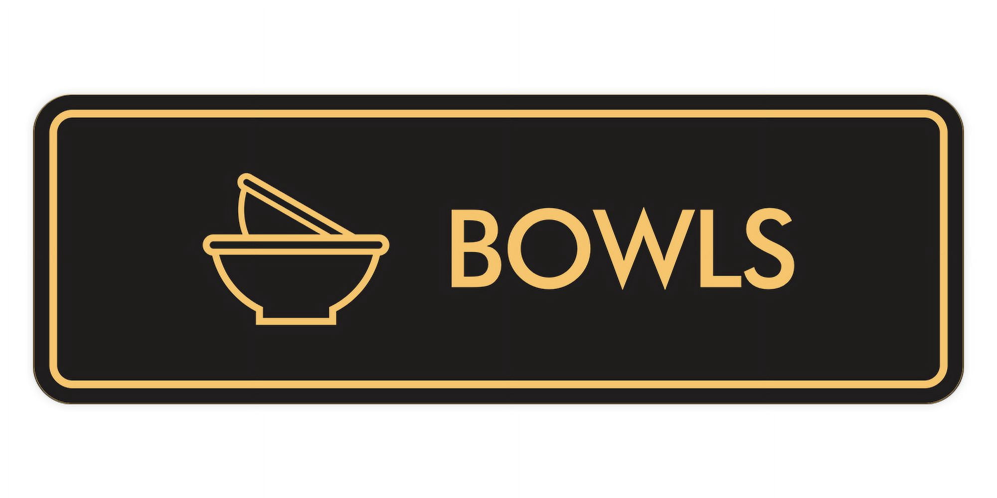 Signs ByLITA Standard Bowls Door or Wall Sign Easy Installation ...