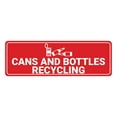 thumbnail image 1 of Signs ByLITA Standard Cans and Bottles Recycling Sign (Red) - Large, 1 of 8