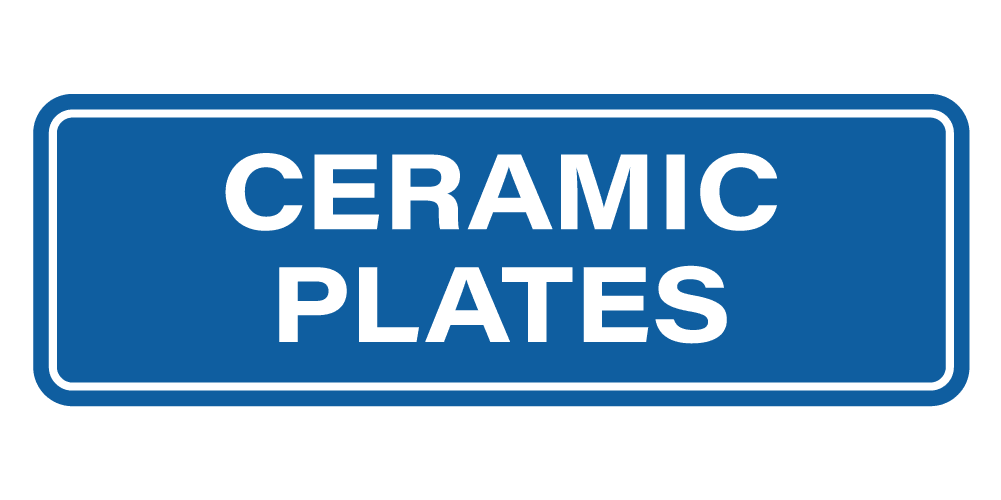 Signs ByLITA Standard Ceramic Plates Sign (Blue) - Large - Walmart.com