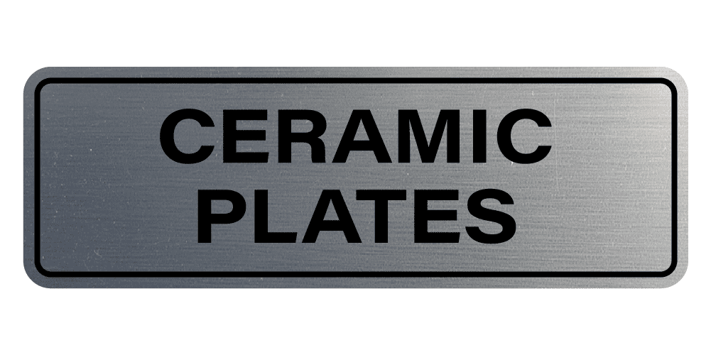 Signs ByLITA Standard Ceramic Plates Sign (Brushed Silver) - Small ...