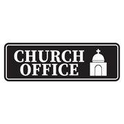 Signs ByLITA Standard Church Office Sign (Black) - Small