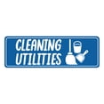 thumbnail image 1 of Signs ByLITA Standard Cleaning Utilities Sign (Blue) - Large, 1 of 6