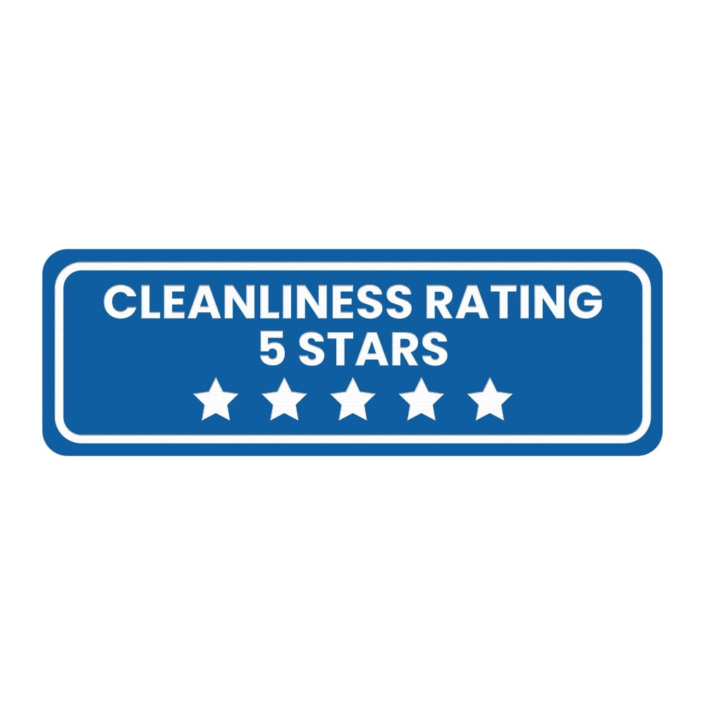 Signs ByLITA Standard Cleanliness Rating 5 Stars Door or Wall Sign ...