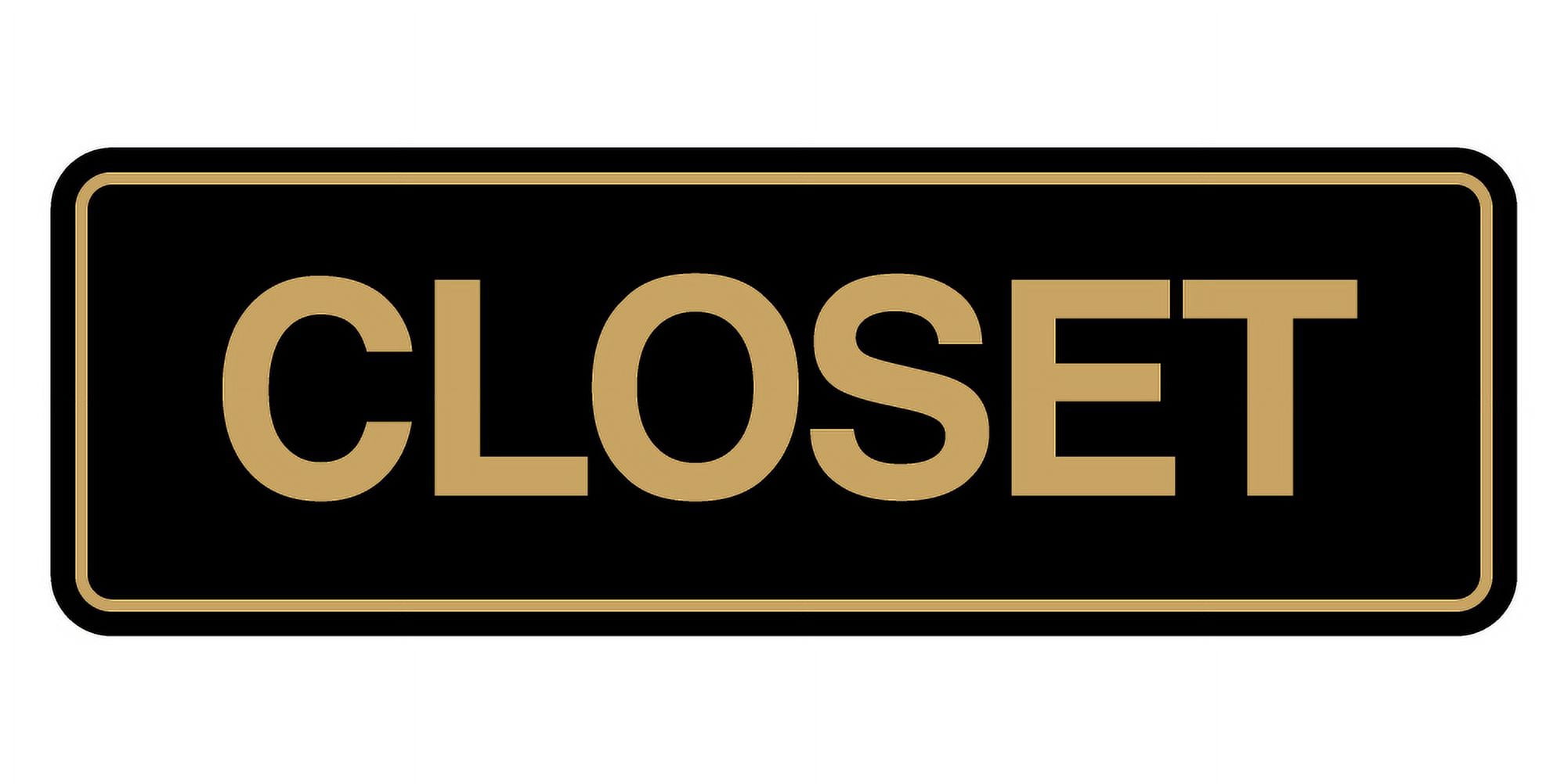 Closet Sign System Signs ByLITA Standard Closet Wall or Door Sign | Easy Installation ...