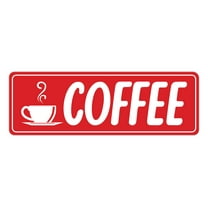 Signs ByLITA Standard Coffee Sign (Red) - Large