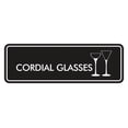 thumbnail image 1 of Signs ByLITA Standard Cordial Glasses Door or Wall Sign Easy Installation | Durable Construction | Kitchen Essentials | Hygiene | AirBnB Signs Sign (Black) - Medium, 1 of 7