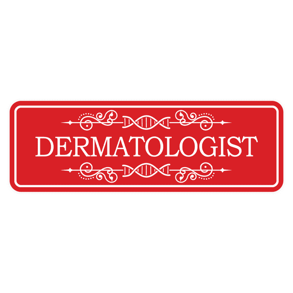 Signs ByLITA Standard Dermatologist Sign (Red) - Medium