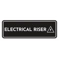 thumbnail image 1 of Signs ByLITA Standard Electrical Riser Door or Wall Sign Durable ABS Plastic | Laser Engraved | Easy Installation | Elegant Design Sign (Black) - Large, 1 of 7