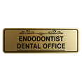 thumbnail image 1 of Signs ByLITA Standard Endodontist Dental Office Tooth Vector Sign (Brushed Gold) - Small, 1 of 6
