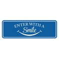 thumbnail image 1 of Signs ByLITA Standard Enter with a Smile Door or Wall Sign Easy Installation | Durable Construction | Religious Greetings | Sunday School Welcome Signs | Church | Faith Sign (Blue) - Small, 1 of 9