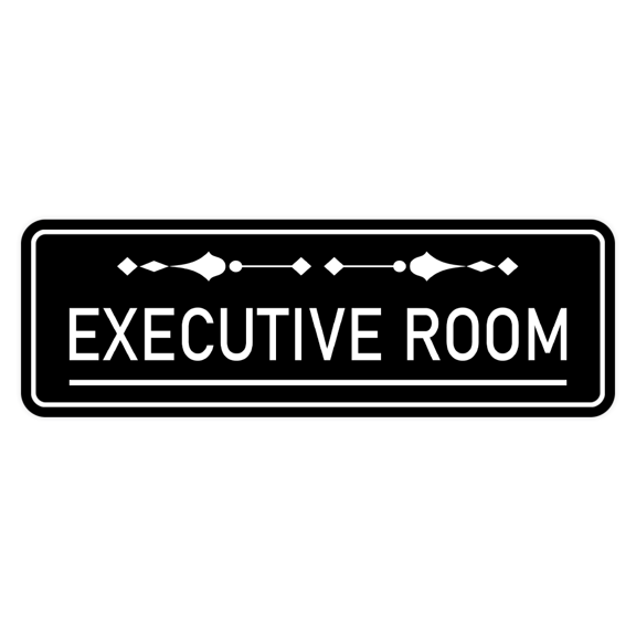 Signs ByLITA Standard Executive Room Graphic Medical Office Decor Sign (Red) - Small