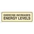 thumbnail image 1 of Signs ByLITA Standard Exercise Increases Energy Levels Sign (Ivory/Dark Brown) - Medium, 1 of 6