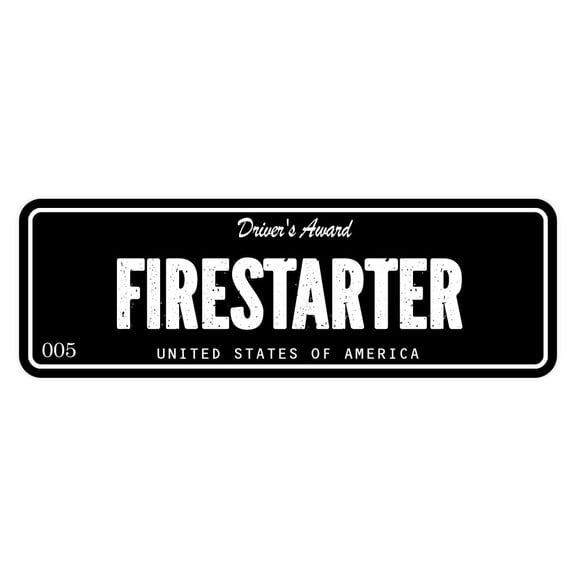 Signs ByLITA Standard Firestarter Sign (Black) - Small