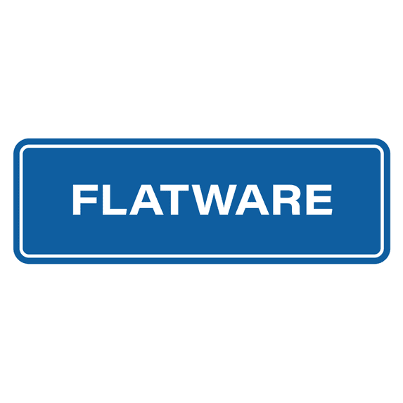 Signs ByLITA Standard Flatware Sign (Blue) - Medium