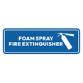 thumbnail image 1 of Signs ByLITA Standard Foam Spray Fire Extinguisher Door or Wall Sign Durable ABS Plastic | Laser Engraved | Easy Installation | Elegant Design Sign (Blue) - Small, 1 of 7