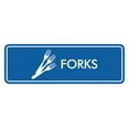 thumbnail image 1 of Signs ByLITA Standard Forks Door or Wall Sign Easy Installation | Durable Construction | Kitchen Essentials | Hygiene | AirBnB Signs Sign (Blue) - Large, 1 of 7